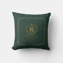 Almohada decorativa L'Élégance Forest Green & Gold
