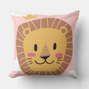 Almohada Decorativa León Lindo Corona Rosa Guarder