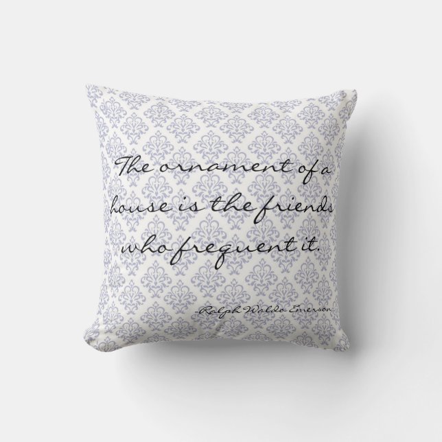 Almohada decorativa literaria casera de la cita de (Anverso)