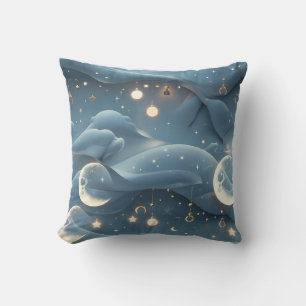 Almohada Decorativa - Luna Celeste Azul Polvo