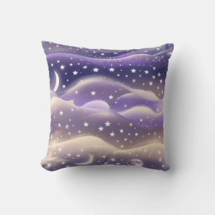 Almohada Decorativa - Luna Celestial Crema Lila