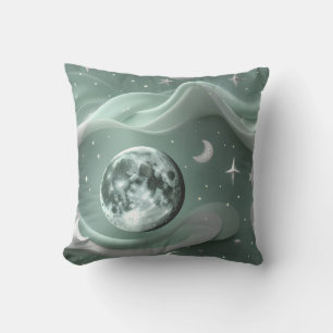 Almohada Decorativa - Luna Celestial Verde Menta