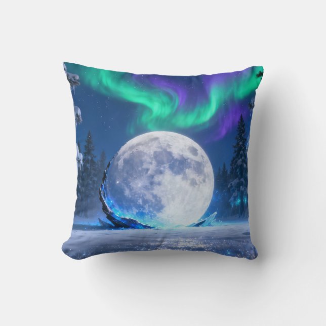 Almohada decorativa Luna Llena Aurora (Anverso)