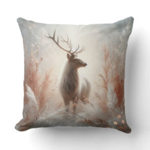 Almohada decorativa majestuosa de ciervo de invier