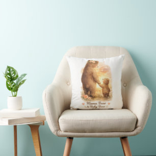 Almohada Decorativa Mamá Osa y Bebé Oso