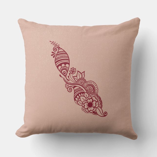 Almohada decorativa Mehndi My World (Anverso)