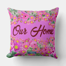 Almohada Decorativa (Mezcla de Flor Rosa)RFPMDesig