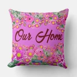 Almohada Decorativa (Mezcla de Flor Rosa)RFPMDesig