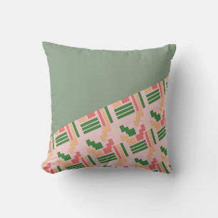 Almohada decorativa mezcla de patrón de salvia ros