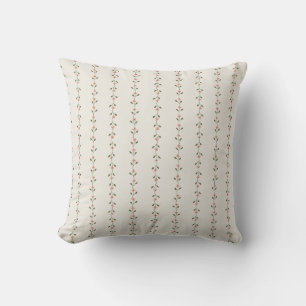 Almohada decorativa minimalista con rayas florales