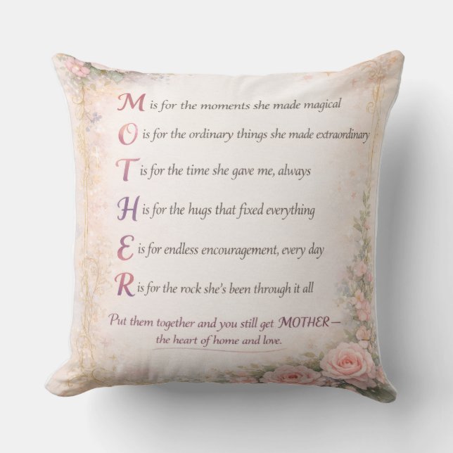 Almohada Decorativa-MOM Acrónimo Almohada Decorati (Anverso)