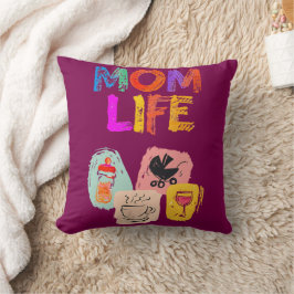 Almohada decorativa MOM LIFE – La alegría de la ma