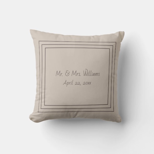 Almohada decorativa monogramada (Anverso)