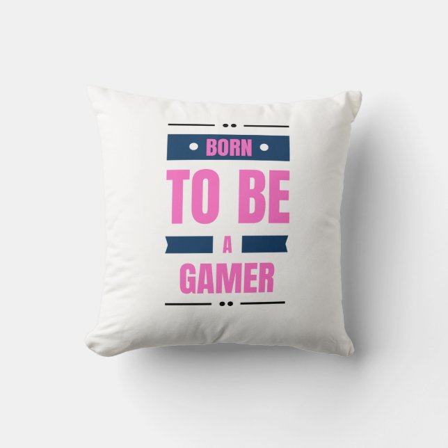 Almohada Decorativa Nacido para Ser un Jugador (Anverso)