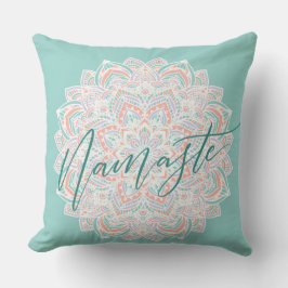 Almohada Decorativa Namaste Blanca y Azul