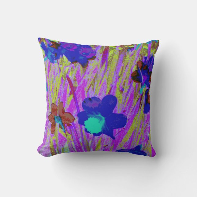 Almohada decorativa 'Narcisos Morados' (Anverso)