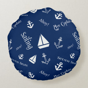 Almohada decorativa náutica tema de vela