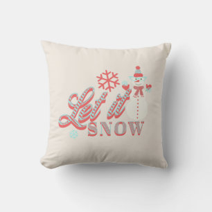 Almohada Decorativa Navidad Retro Muñeco de Nieve 