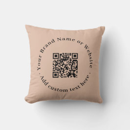 Almohada Decorativa Negocios Código QR Moderno Ros