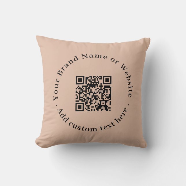 Almohada Decorativa Negocios Código QR Moderno Ros (Anverso)