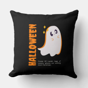 Almohada decorativa negra espeluznante de Hallowee