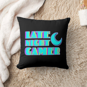 Almohada Decorativa Neon Glitch Gamer Decoración