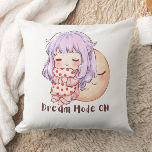 Almohada Decorativa Niña Kawaii Dormilona