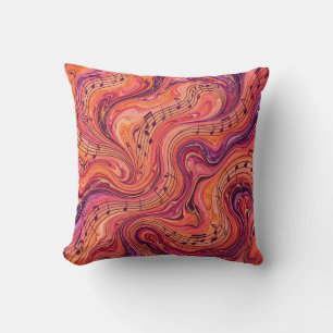 Almohada Decorativa Notas Musicales Puesta de Sol