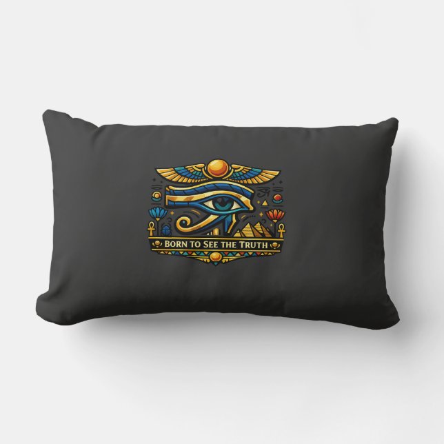 Almohada decorativa Ojo de Horus Antiguo Egipto (Anverso)