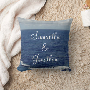 Almohada Decorativa Ola de Océano de Boda