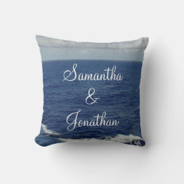 Almohada Decorativa Ola de Océano de Boda