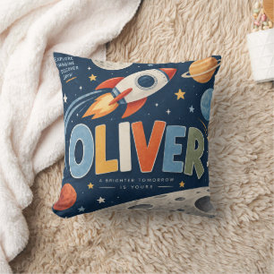 Almohada decorativa Oliver Space Rocket Kids