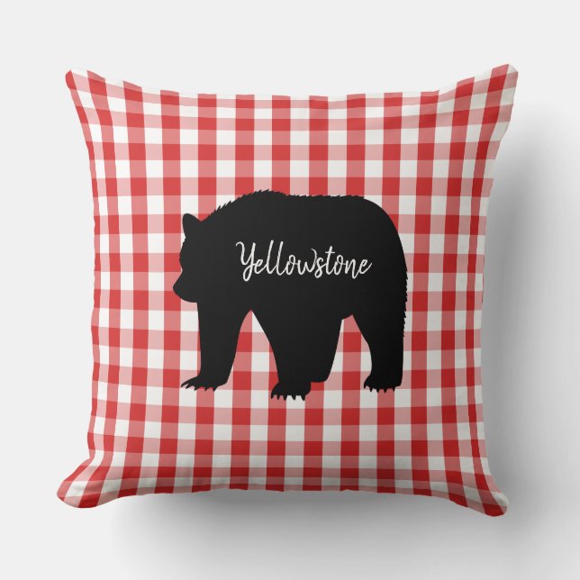 Almohada decorativa-Oso de Yellowstone (Anverso)