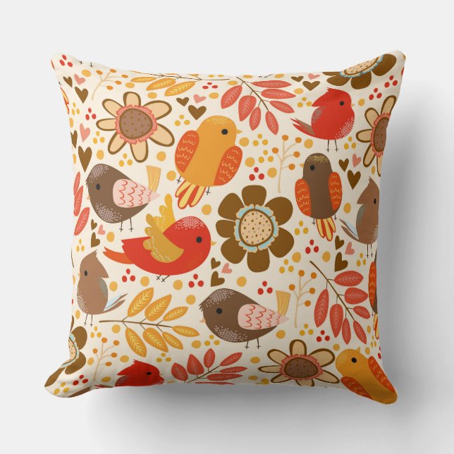 Almohada decorativa-pájaros (Anverso)