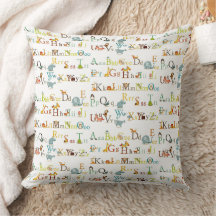 Almohada decorativa para guardería - Alfabeto colo