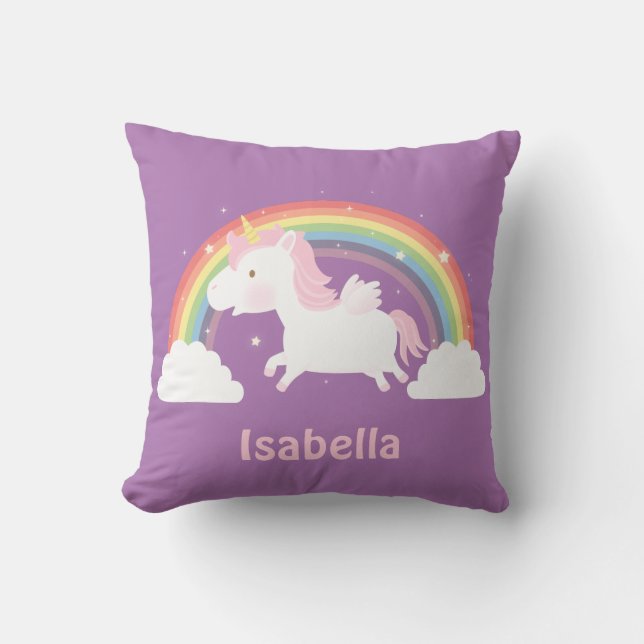 Almohada decorativa para habitación de niñas con u (Anverso)