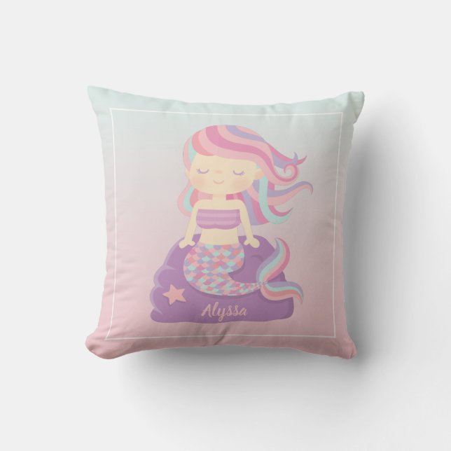 Almohada decorativa para habitación de sirena lind (Anverso)