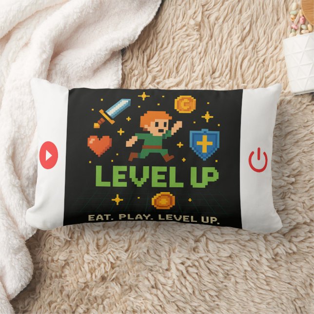 Almohada Decorativa para Jugadores 'Level Up' – De (Manta)