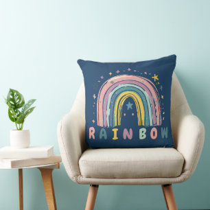 Almohada decorativa para nursery con arcoíris past