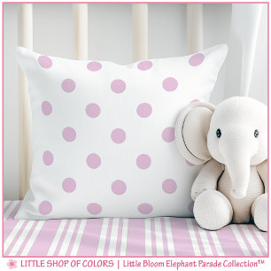 Almohada decorativa para nursery con lunares rosad