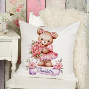Almohada decorativa para nursery de niñas con un o