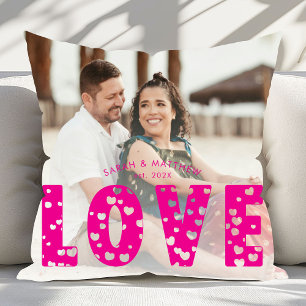 Almohada decorativa para recién casados con foto d