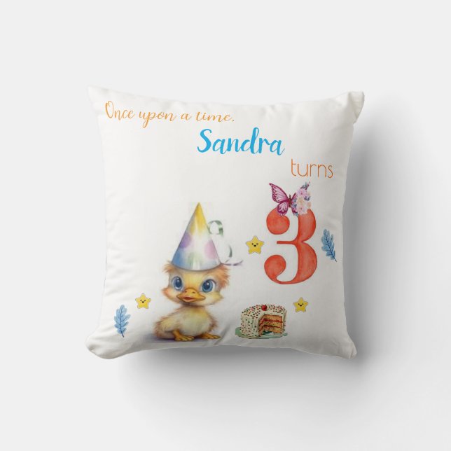 Almohada Decorativa Pastel Cute Chick Cake (Anverso)
