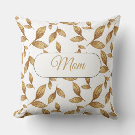 Almohada decorativa personalizada con hoja de oro