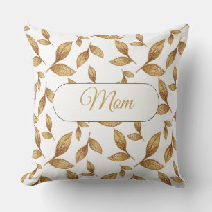 Almohada decorativa personalizada con hoja de oro