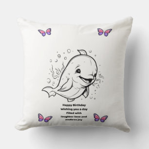 Almohada decorativa personalizada de cumpleaños de