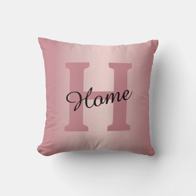 Almohada decorativa personalizada de oro rosa (Anverso)