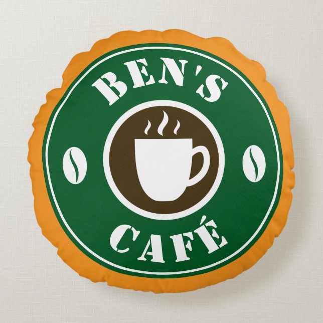 Almohada decorativa personalizada para cafetería (Anverso)