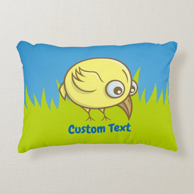 almohada decorativa personalizado de pájaro amaril (Anverso)
