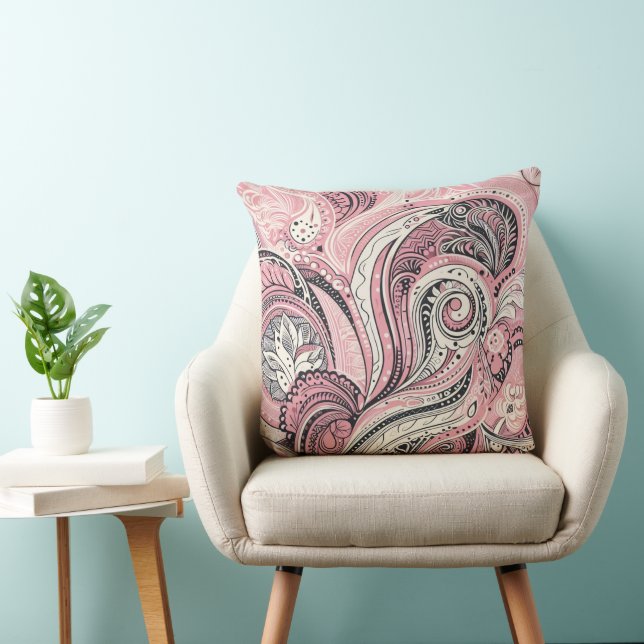 Almohada decorativa Pink Paisley The Home Studio (Silla)